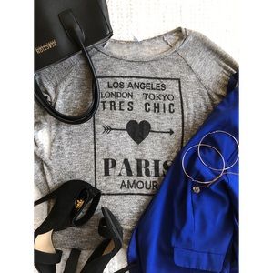 “Cloudless” Paris Amour thin Sweater